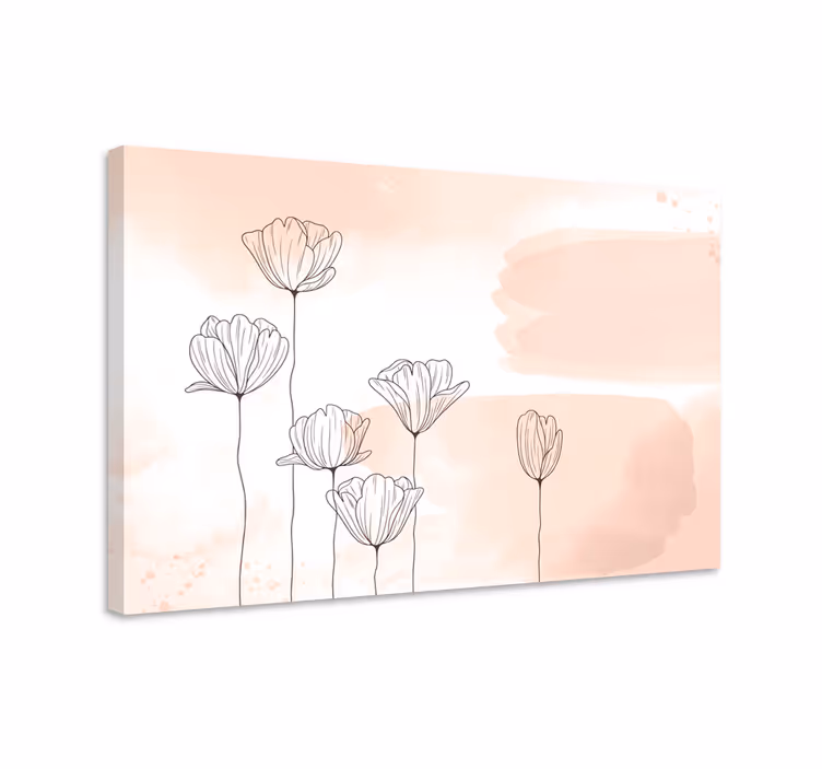 Tableau fleurs Ligne de fleurs - TenStickers