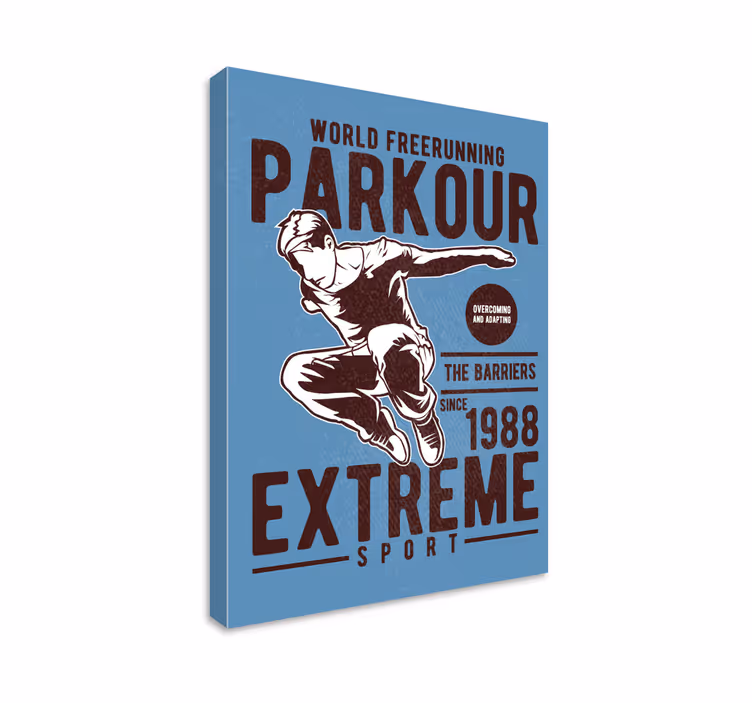 Tableau sports Parkour vintage - TenStickers