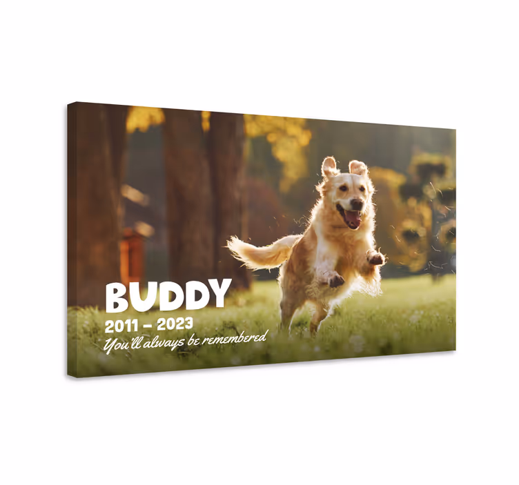 Tableau personnalisé souvenir animal compagnie - TenStickers