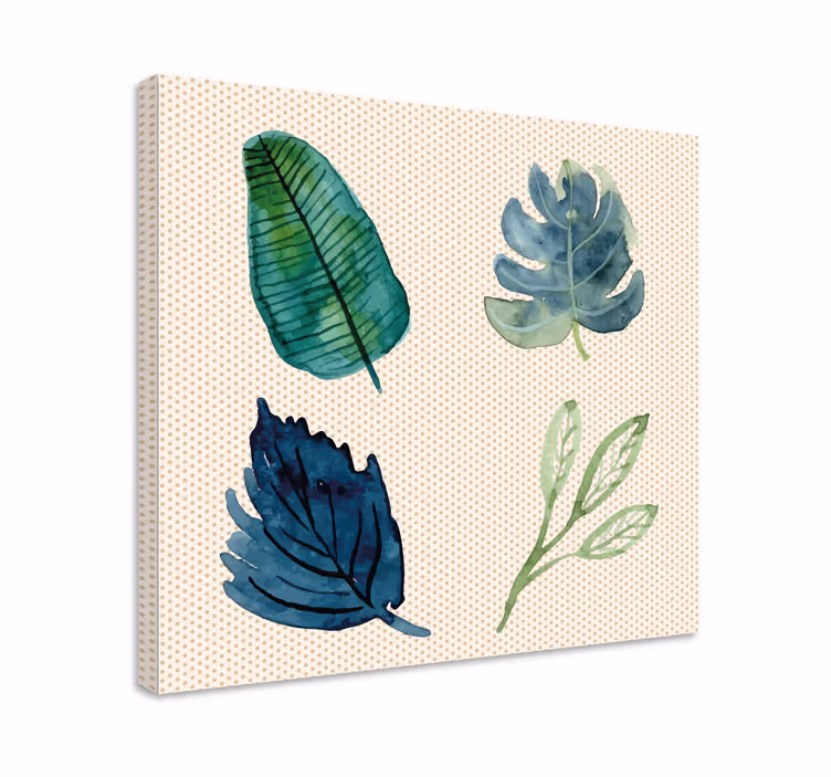 Tableau déco salon feuilles tropicales - TenStickers