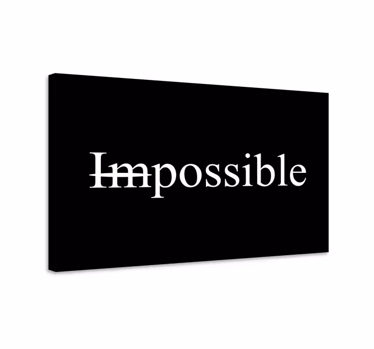 Tableau motivation impossible barré - TenStickers