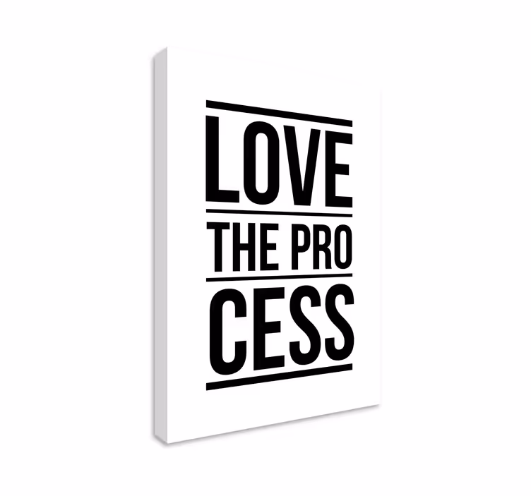 Tableau motivation Aime le processus - TenStickers