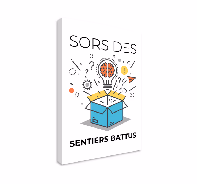 Tableau bureau Sors des sentiers battus - TenStickers