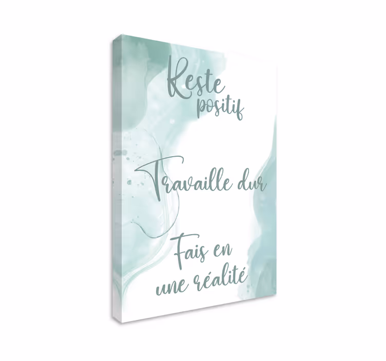 Tableau bureau motivation Travaille dur - TenStickers