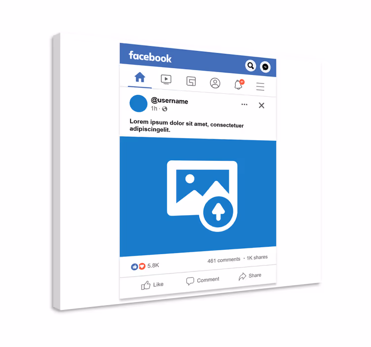 Tableau page Facebook personnalisable - TenStickers