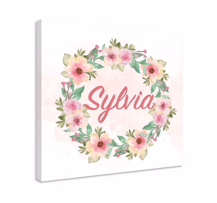 Tableau personnalisé fleurs de printemps aquarelle - TenStickers