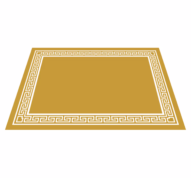Tapis vinyle jaune la conception grecque - TenStickers