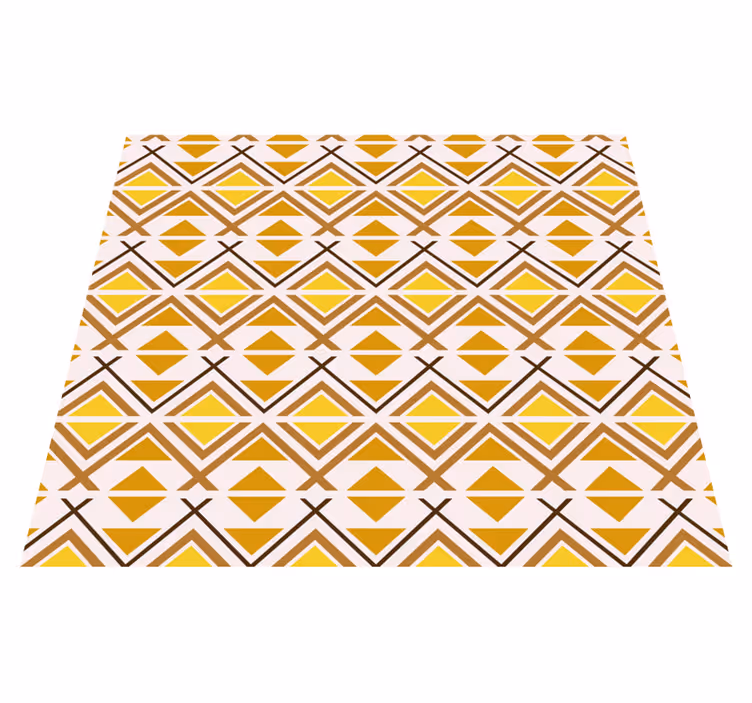 Tapis vinyle jaune conception graphique géométrique - TenStickers
