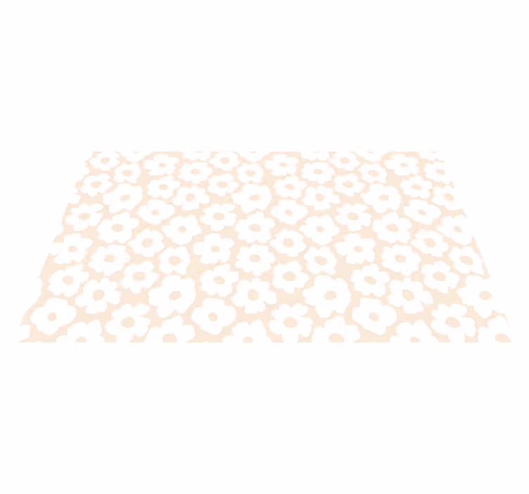 Tapis vinyle fleurs et plantes coquelicot blanc - TenStickers