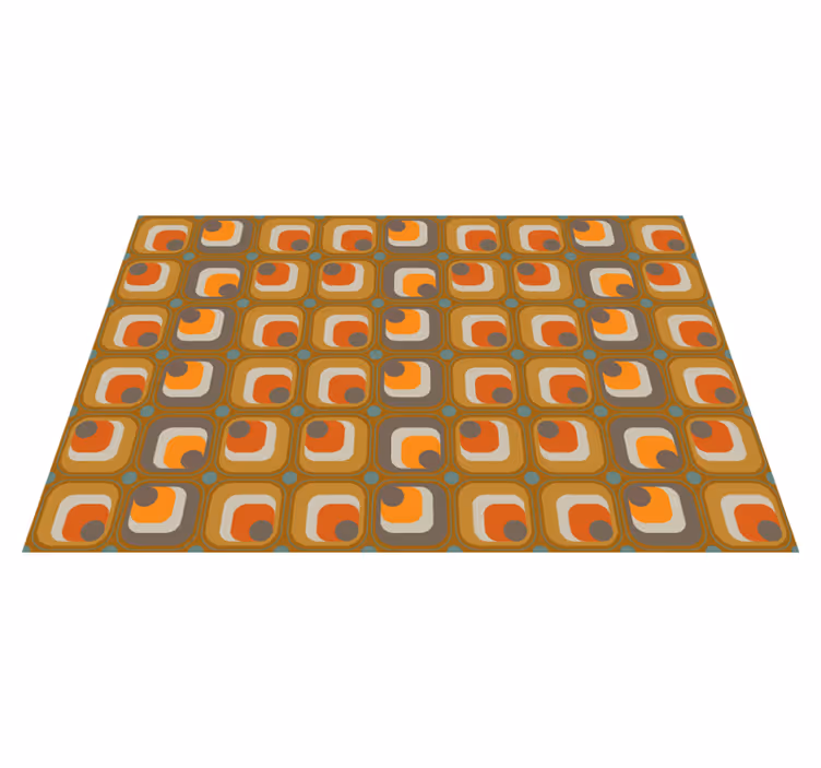 Tapis vinyle vintage blocs de couleurs rétro - TenStickers