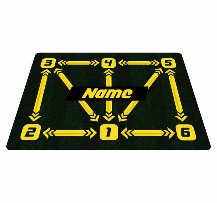 Tapis vinyle d'entraînement foot avec prénom - TenStickers
