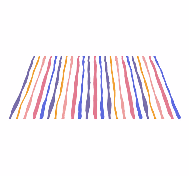 Tapis vinyle salle de bain larges rayures colorées - TenStickers