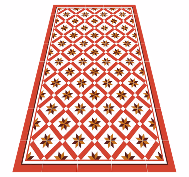 Tapis vinyle cuisine rouge hydraulique - TenStickers