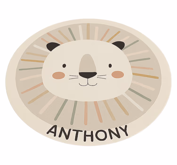 Tapis vinyle autres tapis lion beige personnalisé - TenStickers