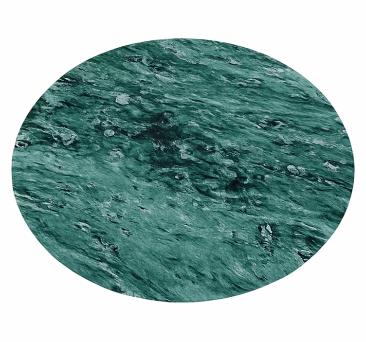 Tapis vinyle vert effet marbre élégant - TenStickers