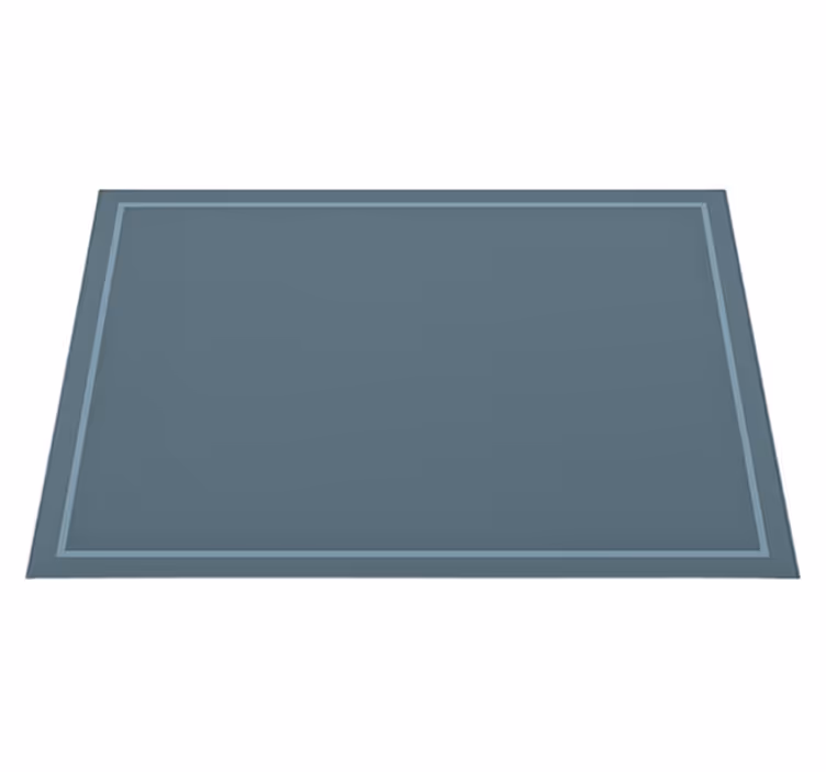 Tapis vinyle bleu conception à bordure unie - TenStickers