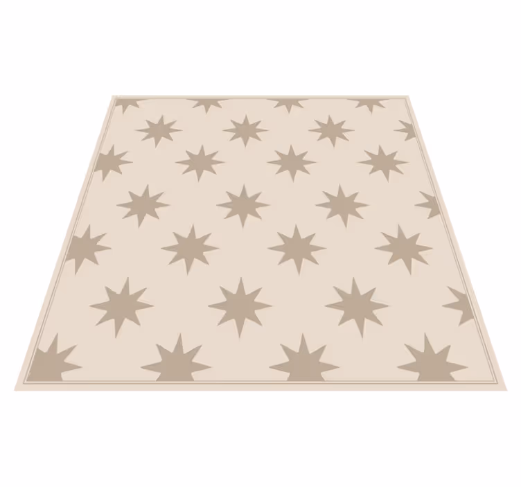 Tapis vinyle cuisine motif beige étoilé - TenStickers