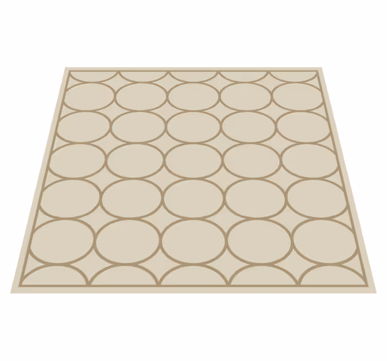 Tapis vinyle cuisine motif beige sable - TenStickers