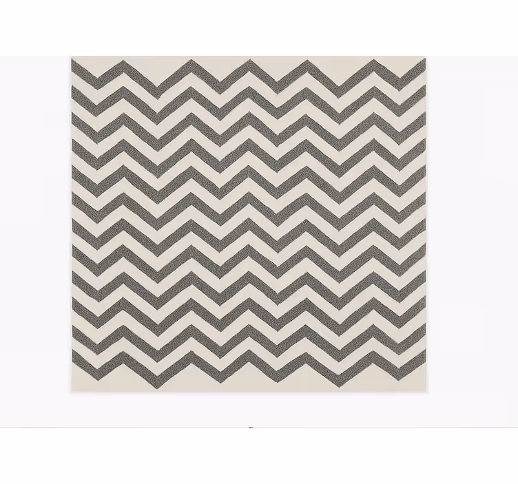 Tapis vinyle salle a manger motif en zigzag à chevrons - TenStickers
