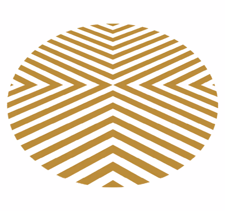 Tapis vinyle salle a manger motif à chevrons moutarde - TenStickers