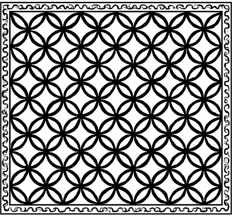 Tapis vinyle cuisine noir blanc orné - TenStickers