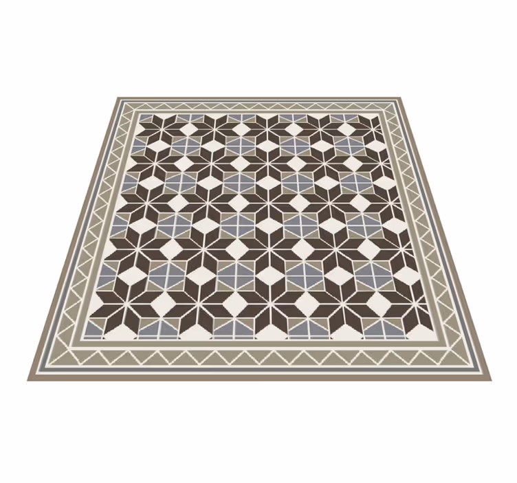 Tapis vinyle salon motif étoile rustique - TenStickers
