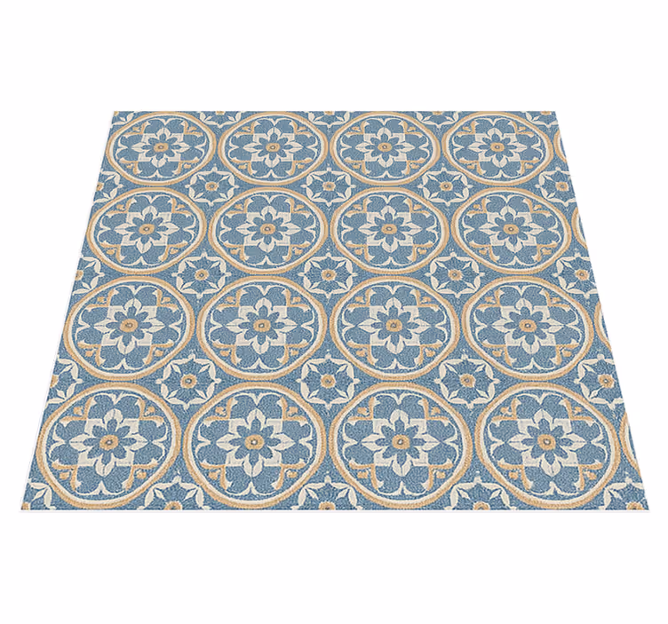 Tapis vinyle salon style azulejo - TenStickers