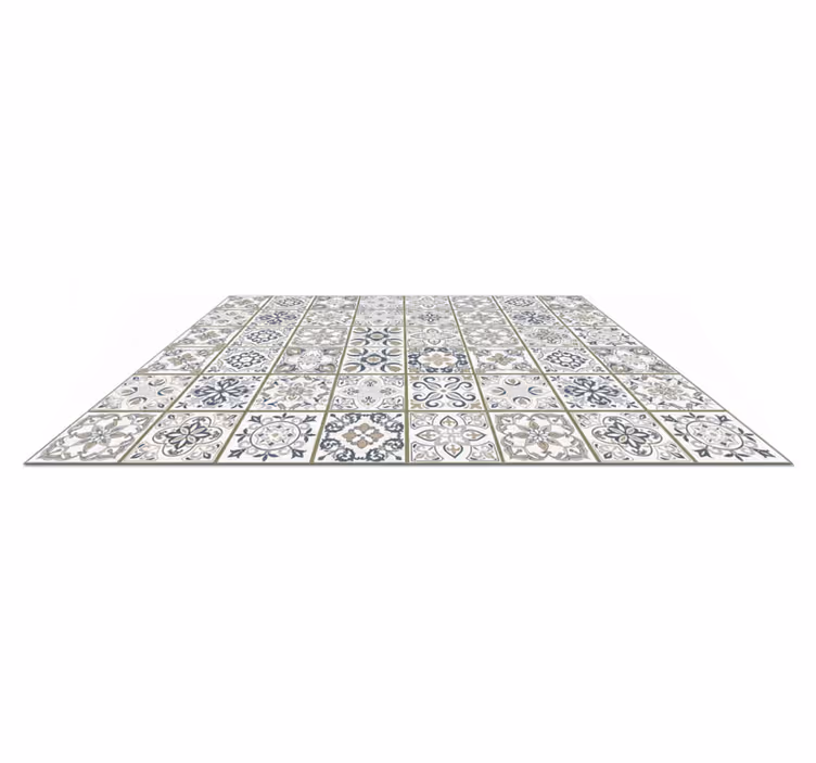 Tapis vinyle salon carreaux marocains - TenStickers