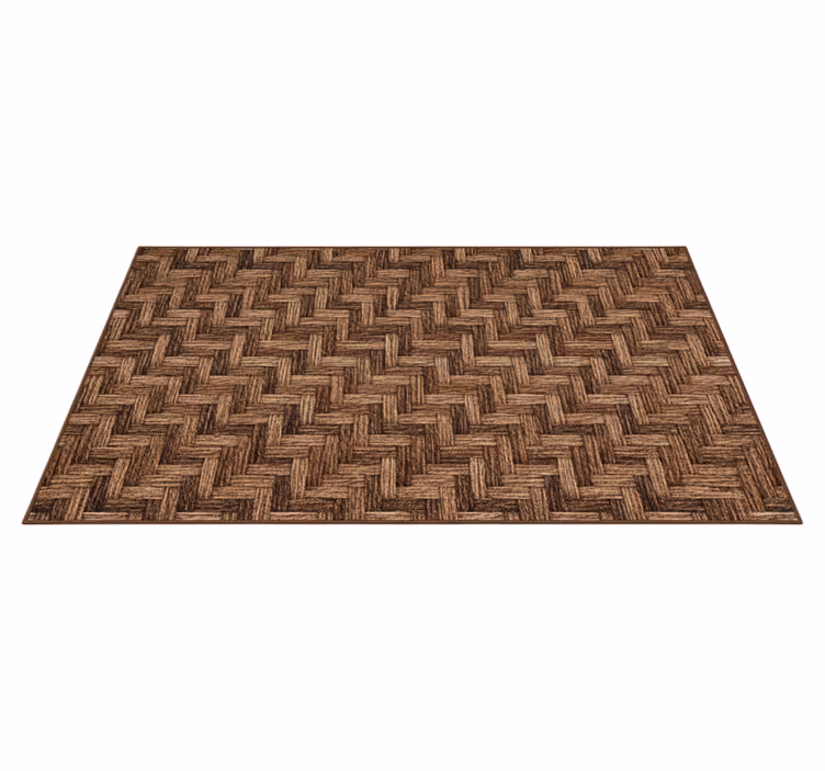 Tapis vinyle textures effet tissu marron - TenStickers