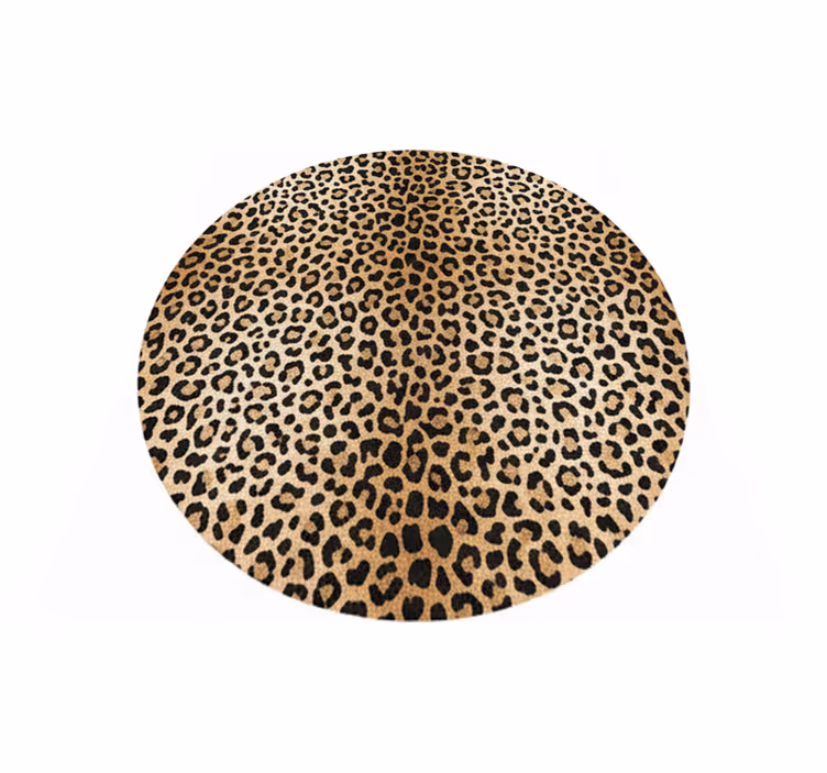 Tapis vinyle salon motif léopard - TenStickers