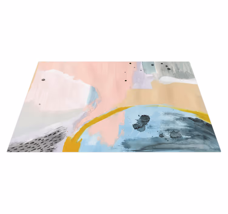 Tapis vinyle salon art coloré collant - TenStickers