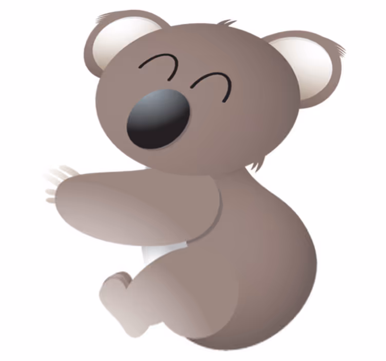 Tapis vinyle animal koala heureux - TenStickers