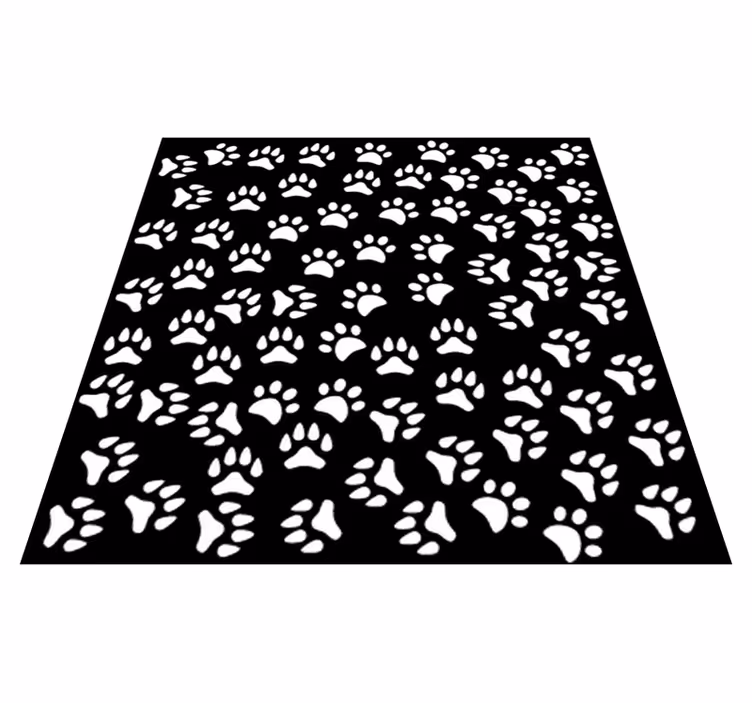 Tapis vinyle animal imprimés animaux blancs - TenStickers
