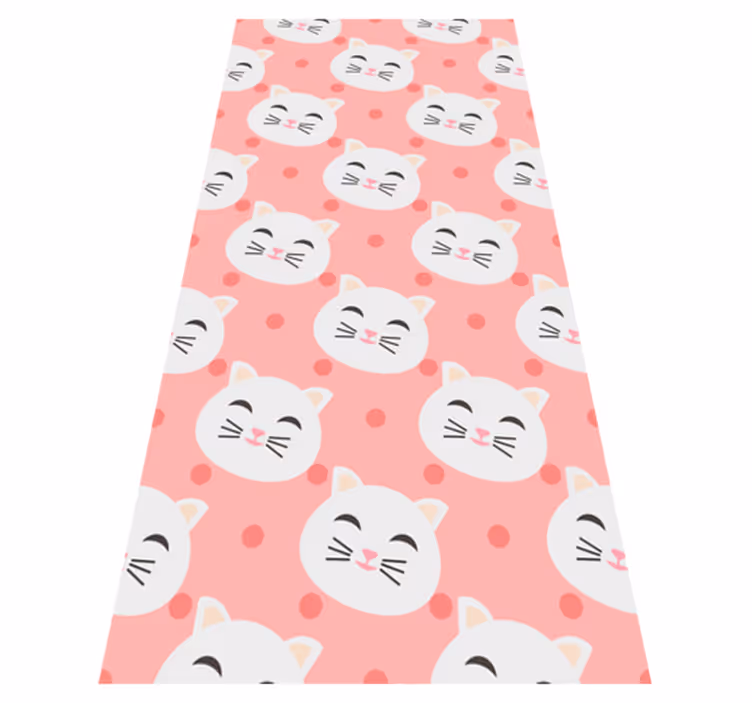 Tapis vinyle animal chats rigolos - TenStickers