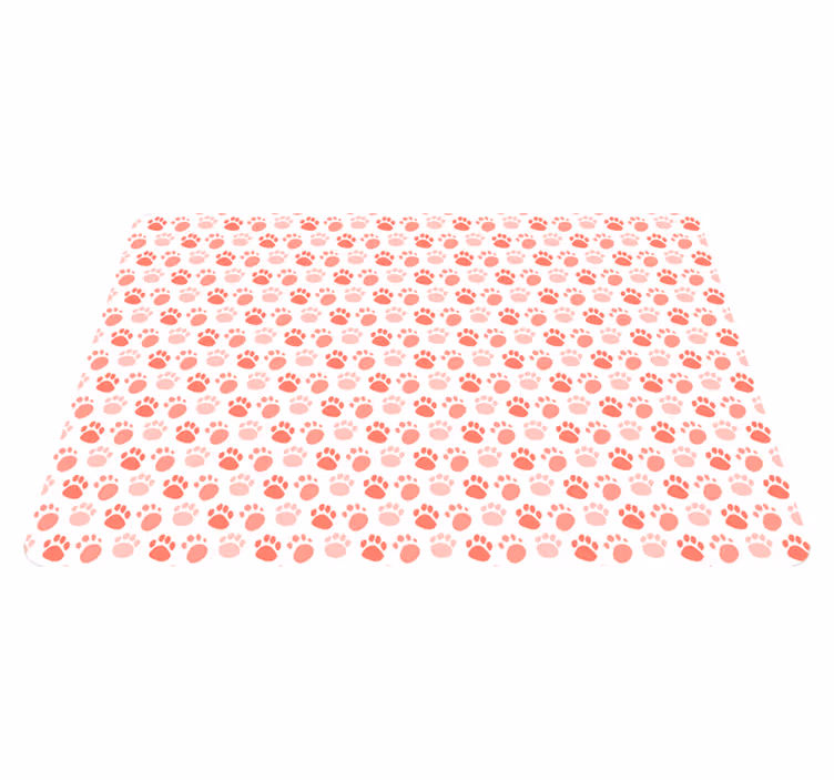 Tapis vinyle animal empreintes de pattes de chien - TenStickers