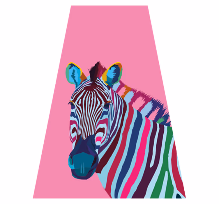 Tapis vinyle animal zebra art pop iphone - TenStickers