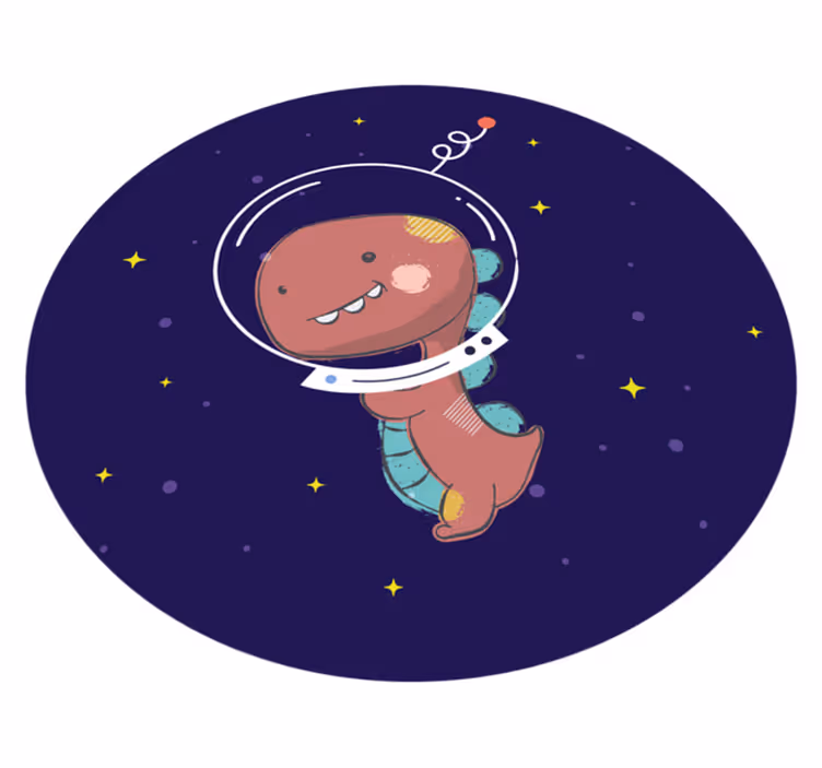 Tapis vinyle animal t-rex de l'espace - TenStickers