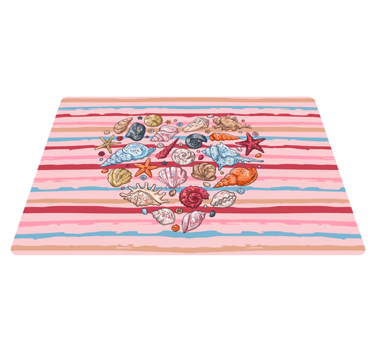 Tapis vinyle animal amour marin - TenStickers