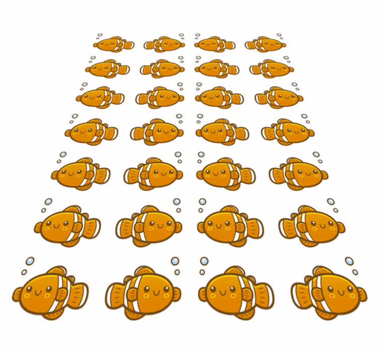 Tapis vinyle animal motif poisson clown - TenStickers