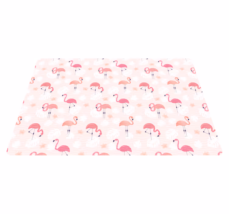 Tapis vinyle animal motifs flamants roses - TenStickers
