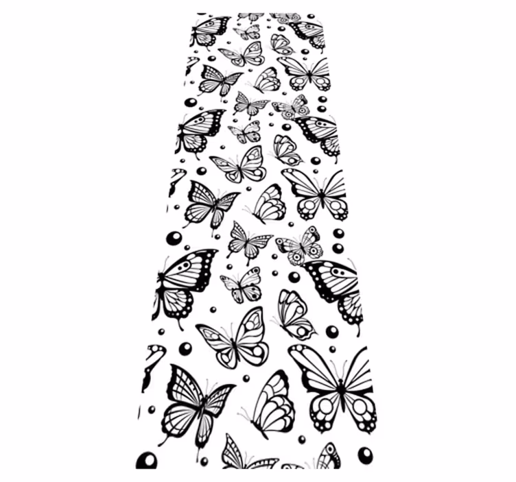 Tapis vinyle animal papillons et pois monocolores - TenStickers