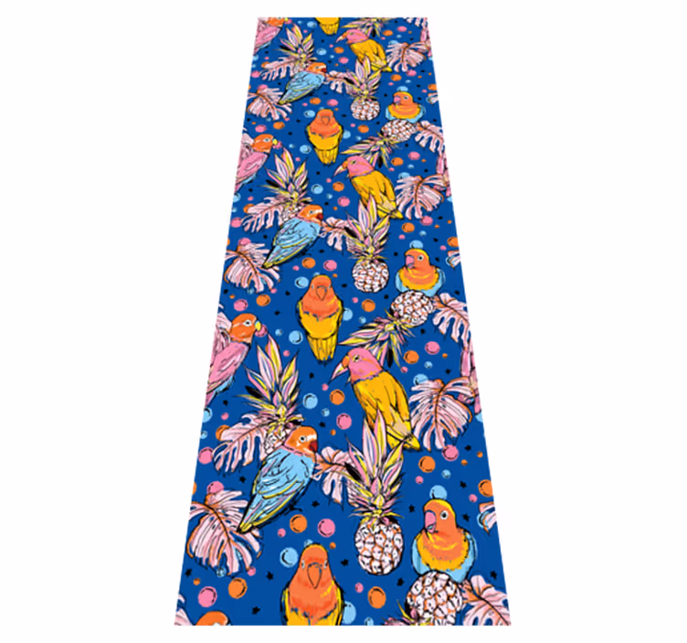 Tapis vinyle animal plumage coloré - TenStickers