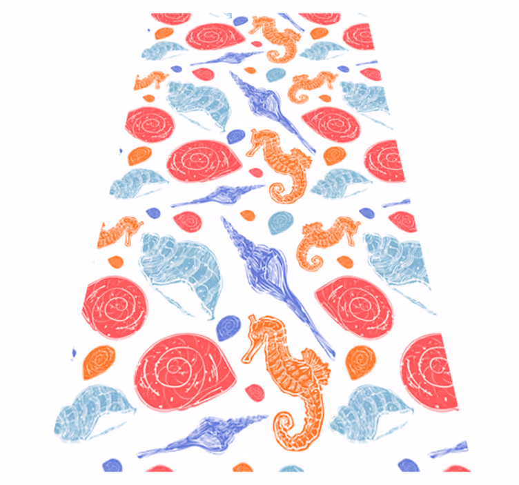 Tapis vinyle animal carreaux sous-marins - TenStickers