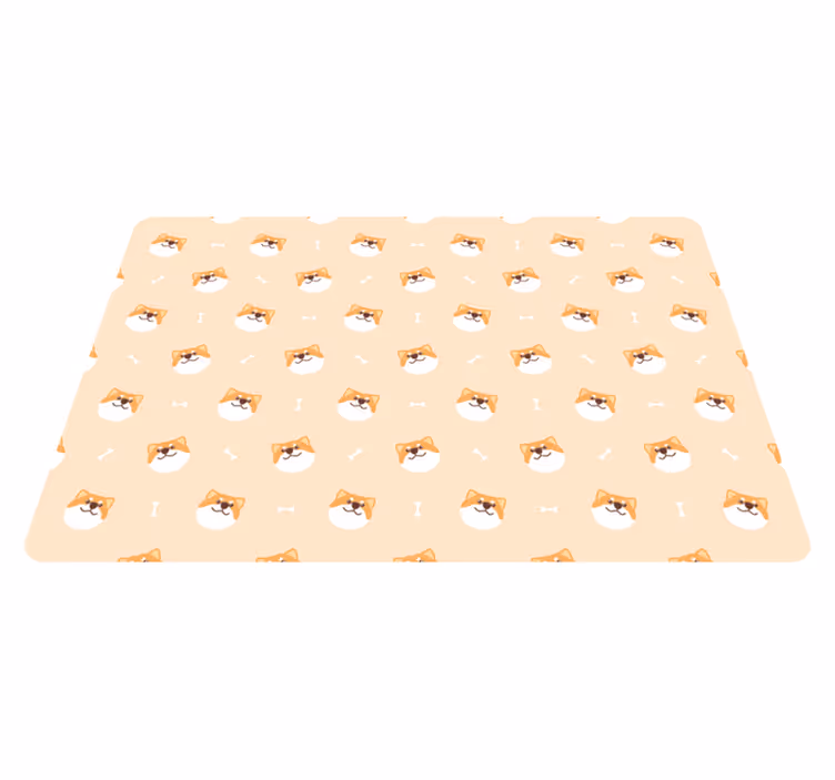 Tapis vinyle animal visage de chien mignon - TenStickers
