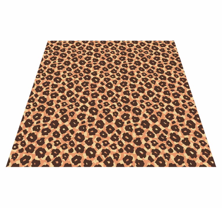 Tapis vinyle animal imitation léopard velouté classique - TenStickers