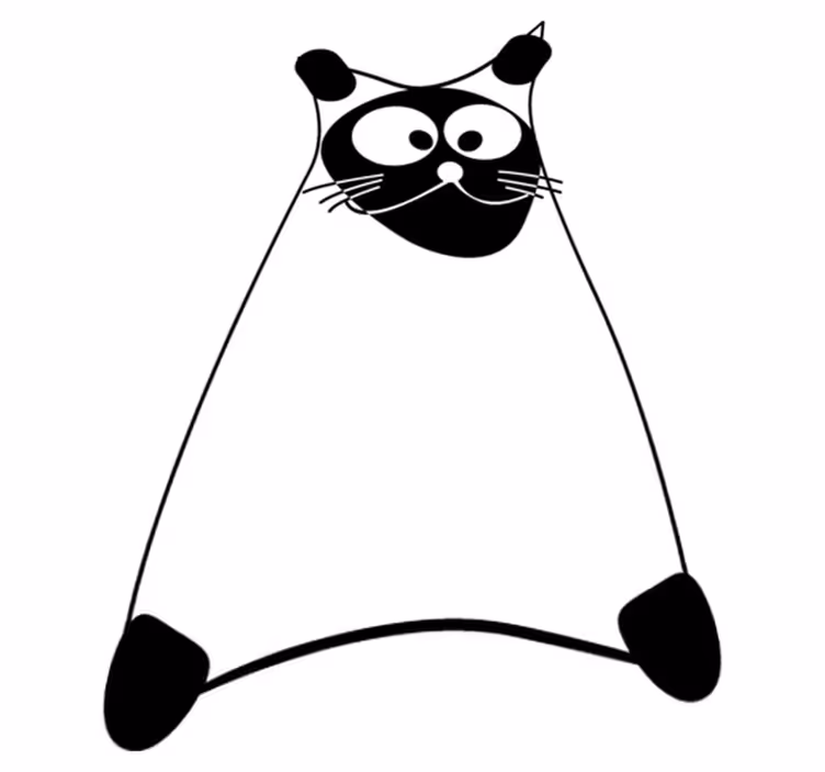 Tapis vinyle animal contour monochrome original - TenStickers