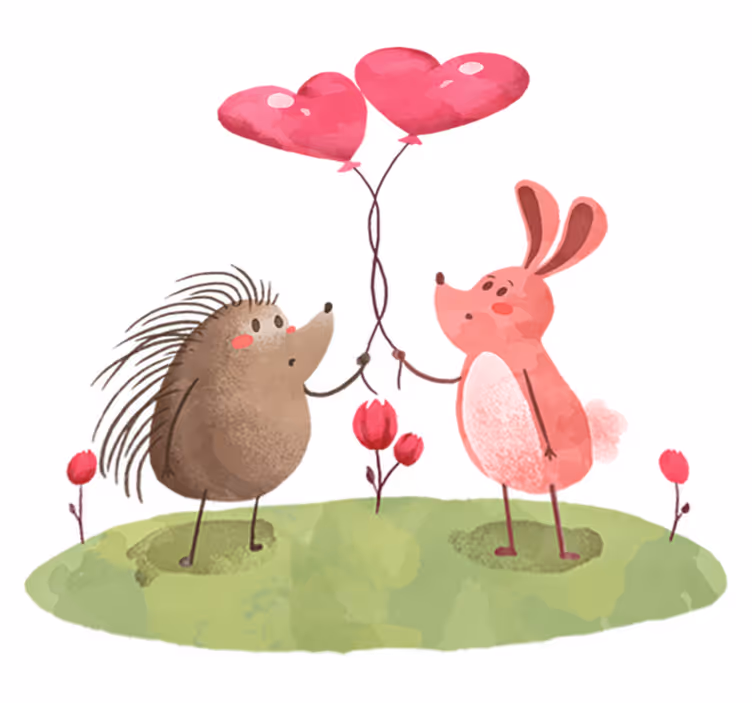 Tapis vinyle animal compagnons adorables - TenStickers