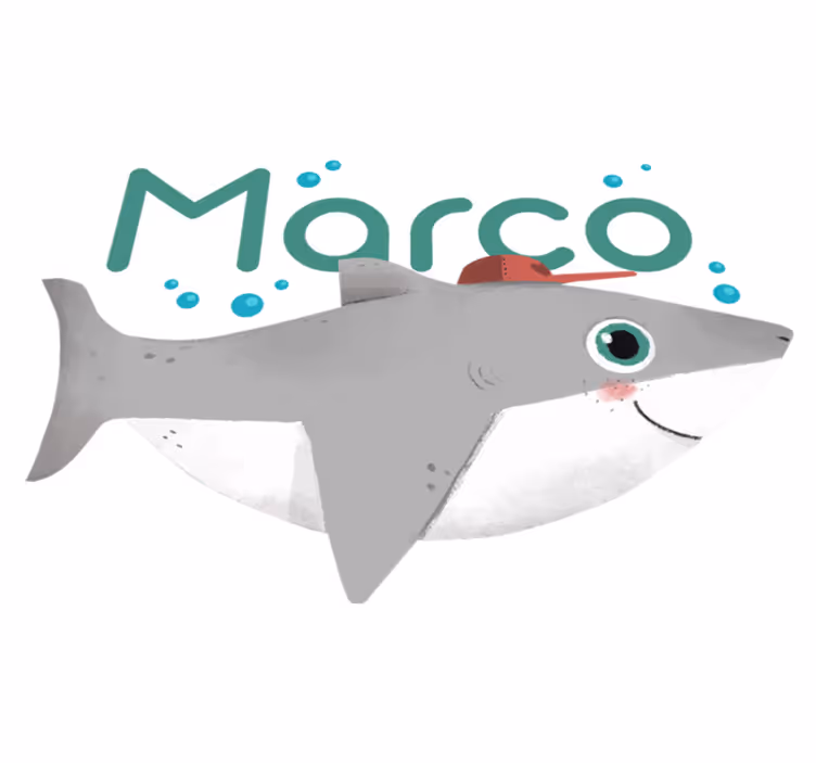 Tapis vinyle animal requin personnage ludique - TenStickers