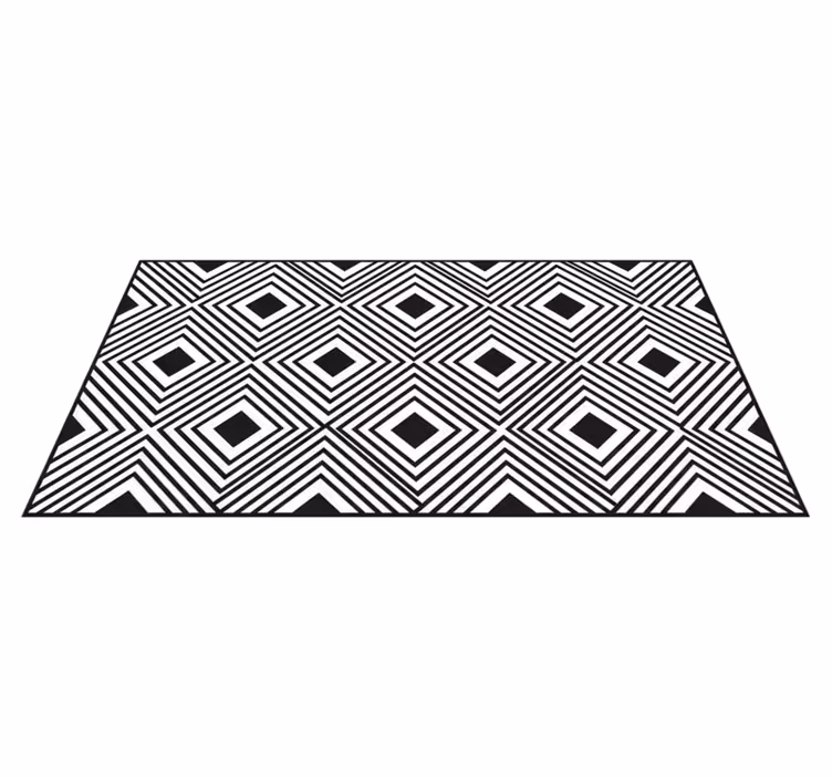 Tapis vinyle cuisine treillis losanges audacieux - TenStickers