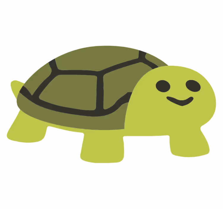 Tapis vinyle animal tortue souriante mignonne - TenStickers